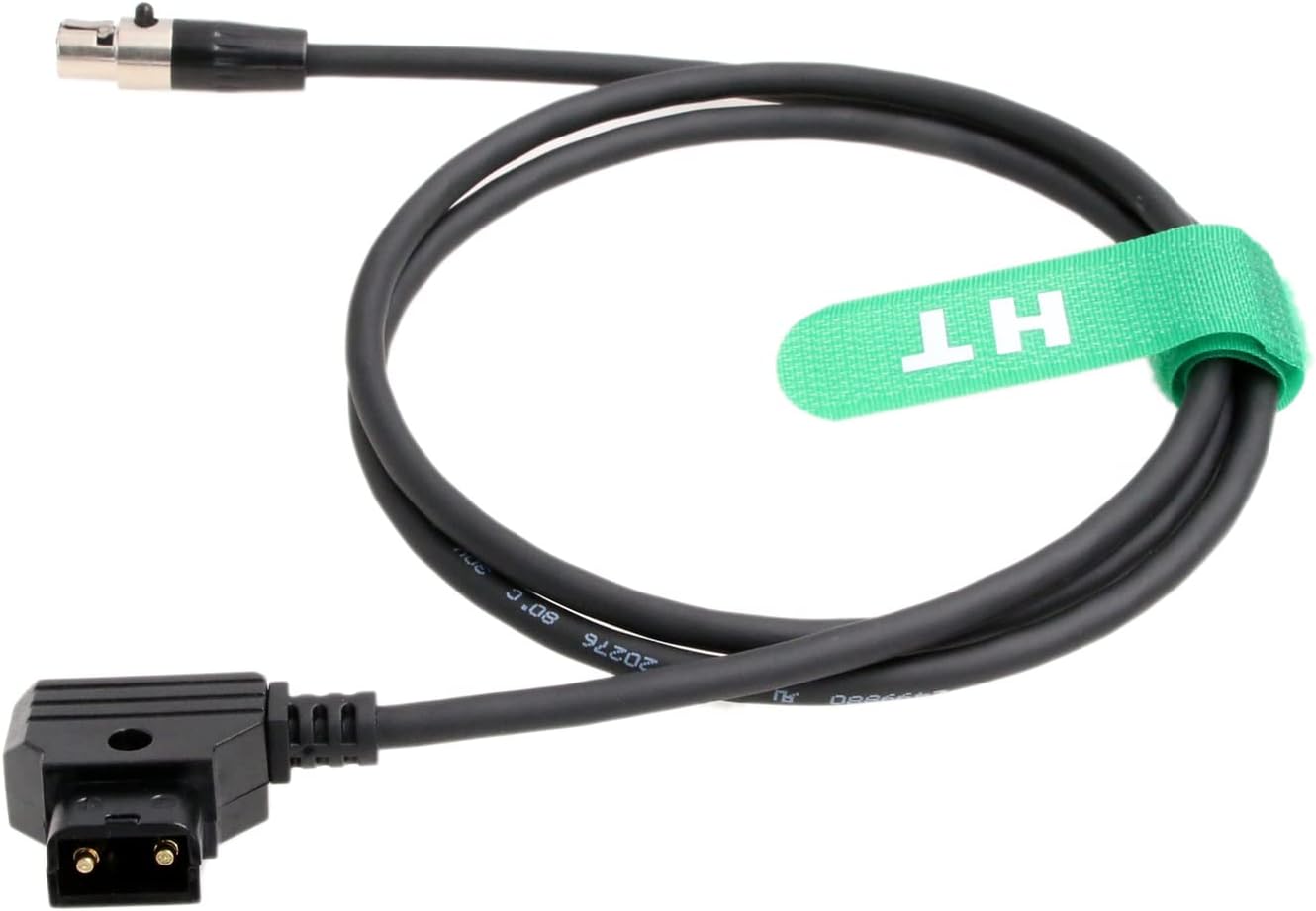 HangTon 4 055 056 058 F-10A F-7H 074 (1m) D-tap Power Cable Mini XLR Pin for Alphatron EVF Viewfinder TVLogic VFM LVM