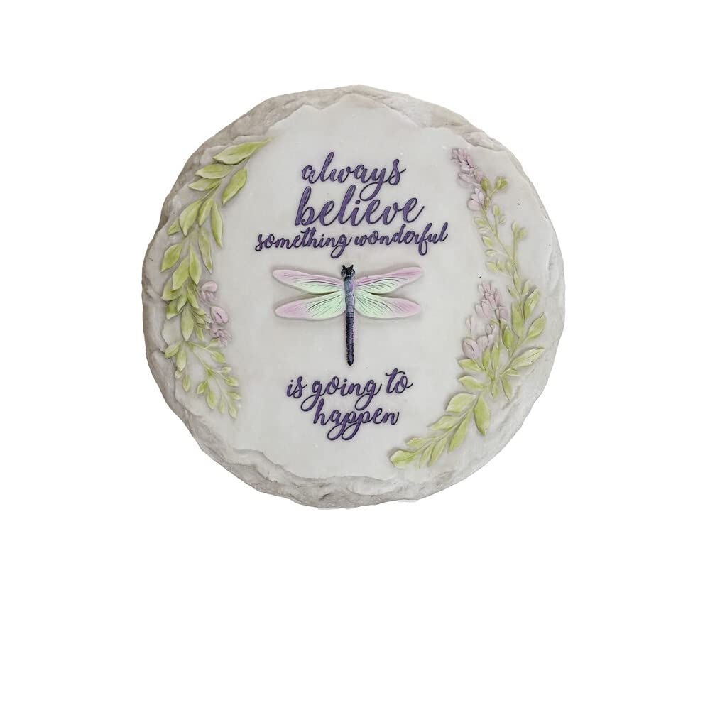 Spoontiques - Garden Décor - Always Believe Stepping Stone - Decorative Stone for Garden