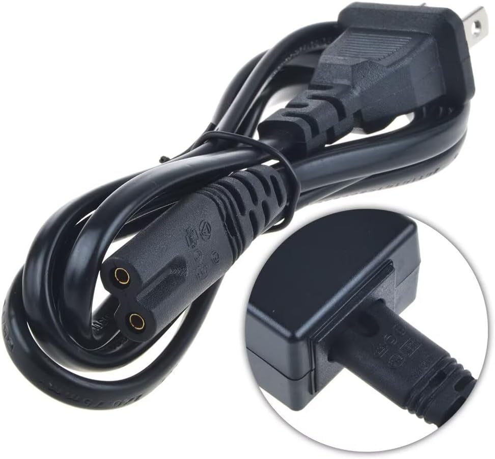 MDCGPower 5ft ATS-1060 ATS-1080 2-Prong AC Power Cord Cable Compatible with Yamaha Soundbar Speaker