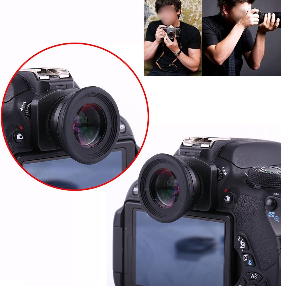 AHANGYGER 1.5X Fixed Focus Viewfinder Eyepiece Magnifier with Eyecup for DSLR Camera, Durable Optical Glass Magnifier
