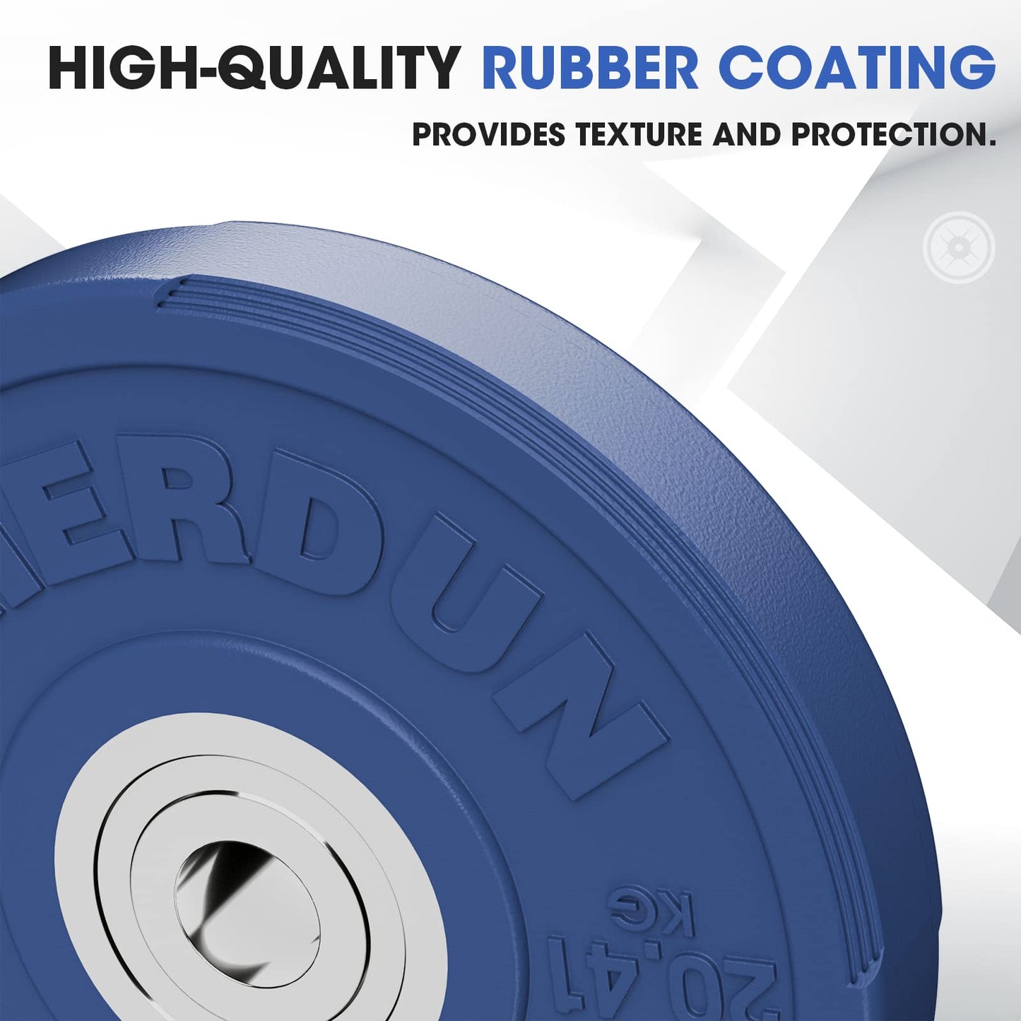 FEIERDUN 2" Color Olympic Bumper Plate Weight Plate for Strength Training - 100% Virgin Rubber