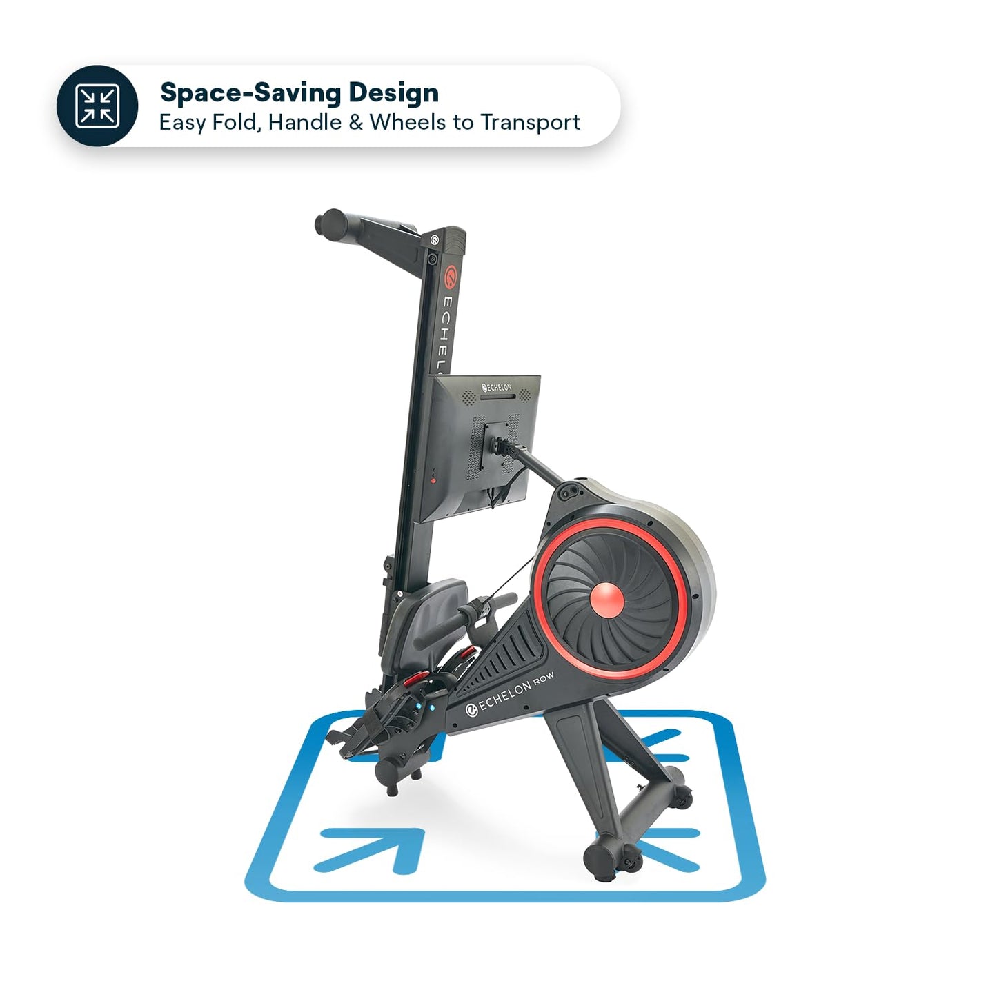 Echelon Row S, + 30-Day Free Echelon Membership, 22in Screen, Indoor Rowing Machine, Rower for Home Gym, Live and On-Demand Classes, Total Body Workout, Low Impact, (Renewed Premium)