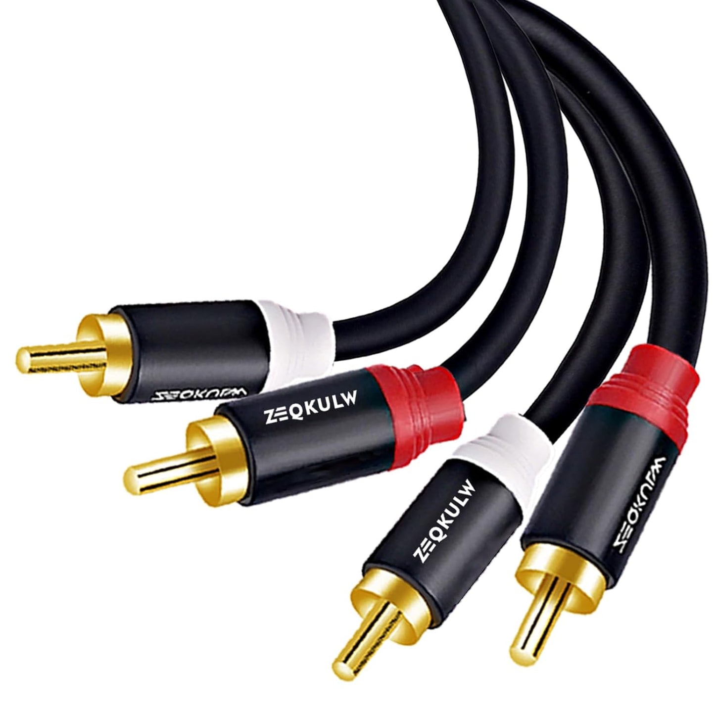 ZEQKULW 2RCA 15 2RCA 2RCA 2 15FT) Audio Video Cable ft Male to Male Stereo Audio RCA Cables Dual Shielded Gold-Plated