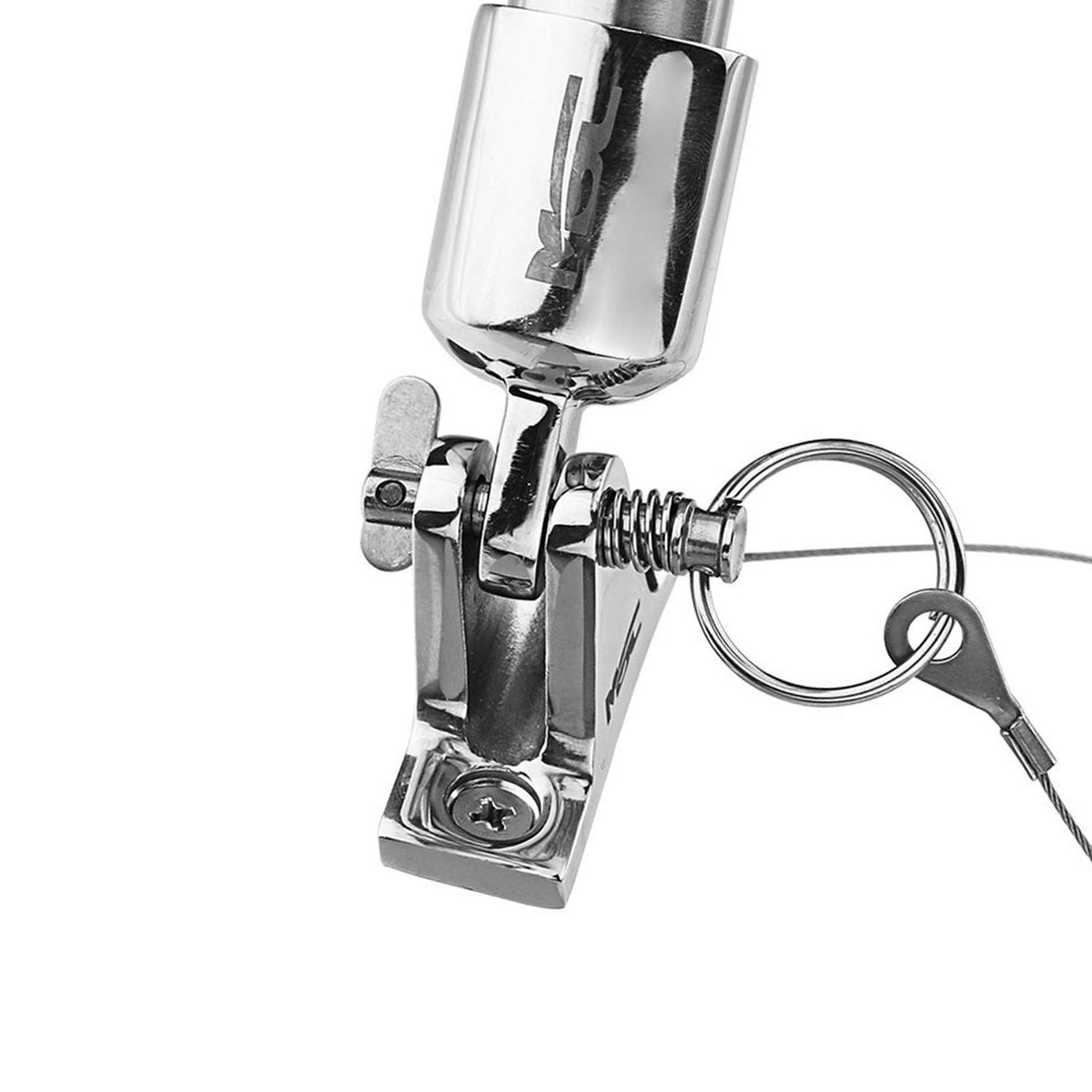 4 PCS Full 316 Stainless Steel Marine Hardware Quick Release Pin 1/4" Diameter w/Drop Cam & Spring - Lanyard Prevents Loss Bimini Top Pin with Free Fasterners