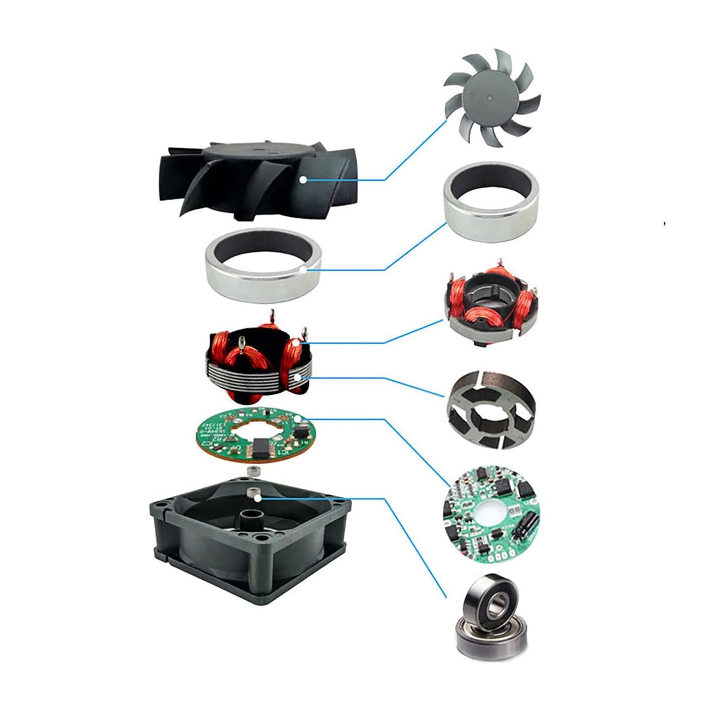 DUJVCZB 8010 12V 80mm 80mm 10mm Dual Ball Bearing Quiet Computer Case Fan DC x x High Speed Muffin Cooling Fans