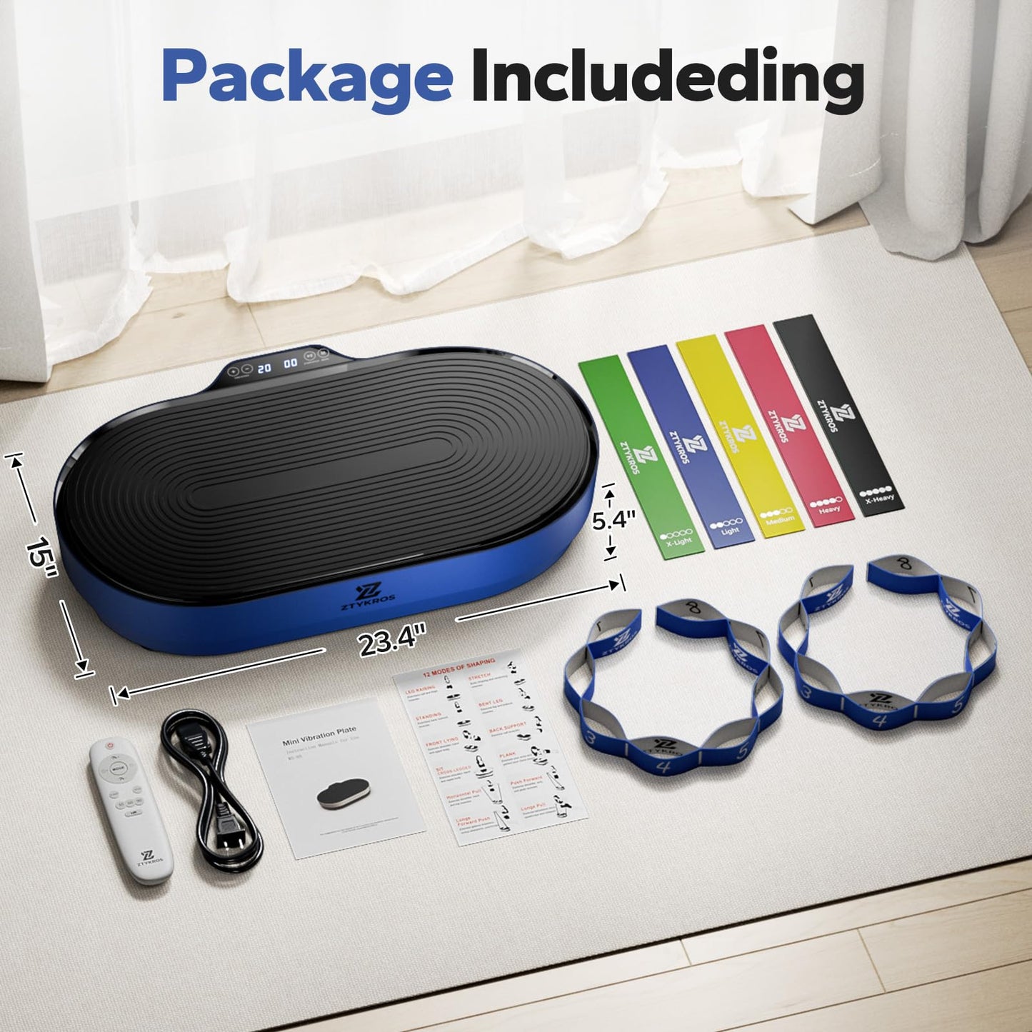 Vibration Plate Exercise Machine, Vibration Plate for Lymphatic Drainage Vibrating Plate with Loop Bands, Whole Body Vibration Plates for Weight Loss Enlarged Panel 99 Speeds 660 LBS Workout