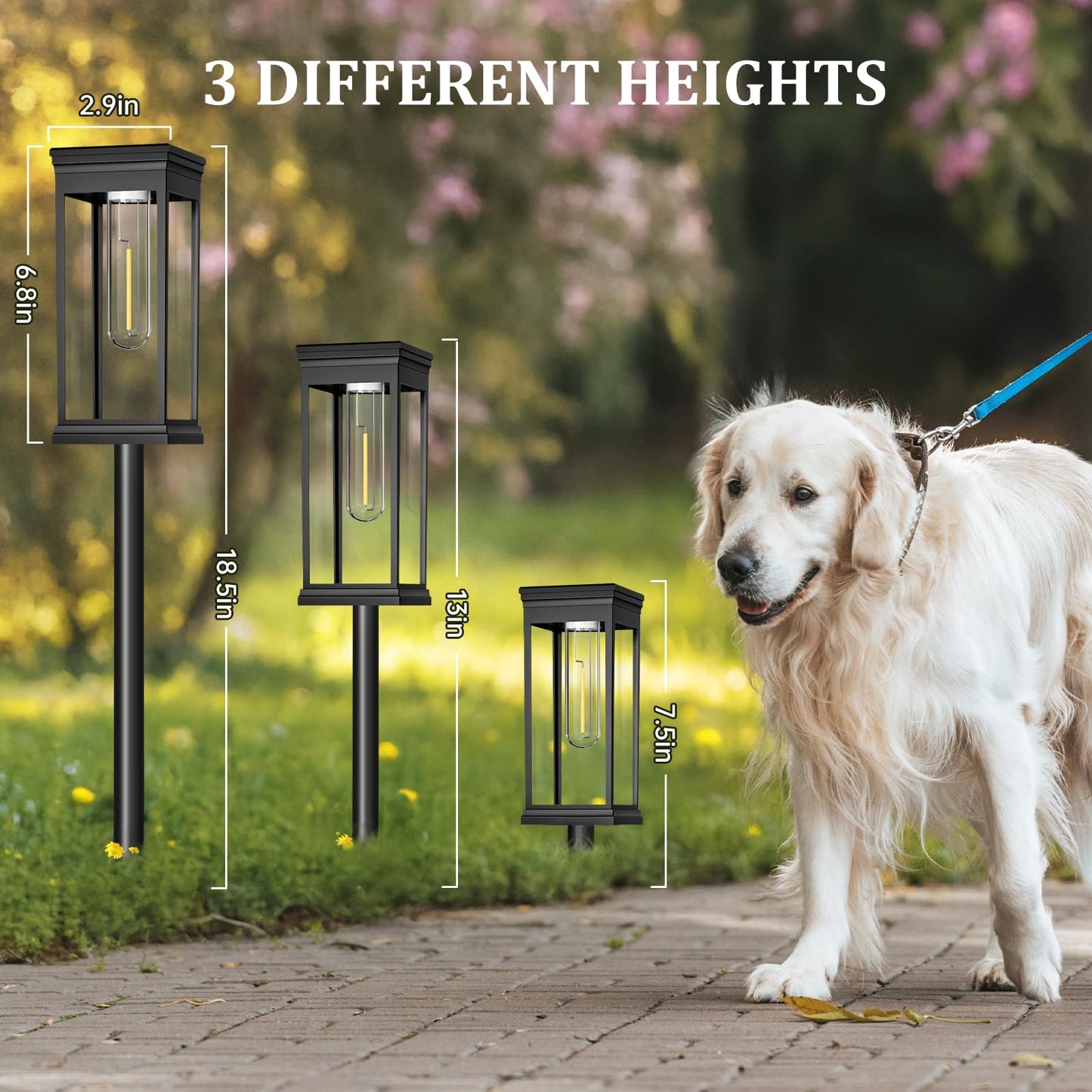 TEZKOLES 8 Pack Solar Pathway Lights Outdoor, IP65 Waterproof Solar Lights Outdoor ,Auto On/Off Walkway Landscape Lighting, Warm White LED for Garden, Yard, Driveway, Patio Landscape Decor