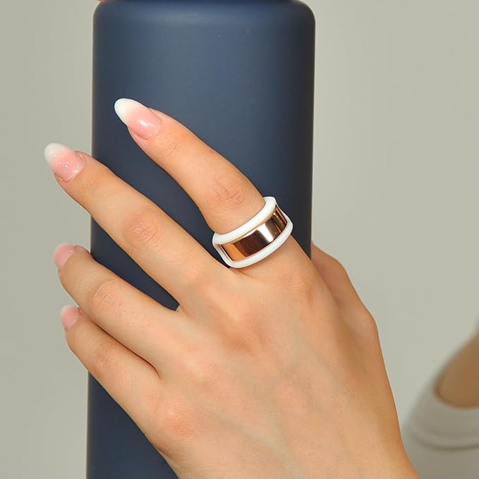 Rinfit Smart Ring Protector - Silicone Ring Enhancer for Active Lifestyle and Gym - StyleFit U.S. Design Patent - White, Size 12