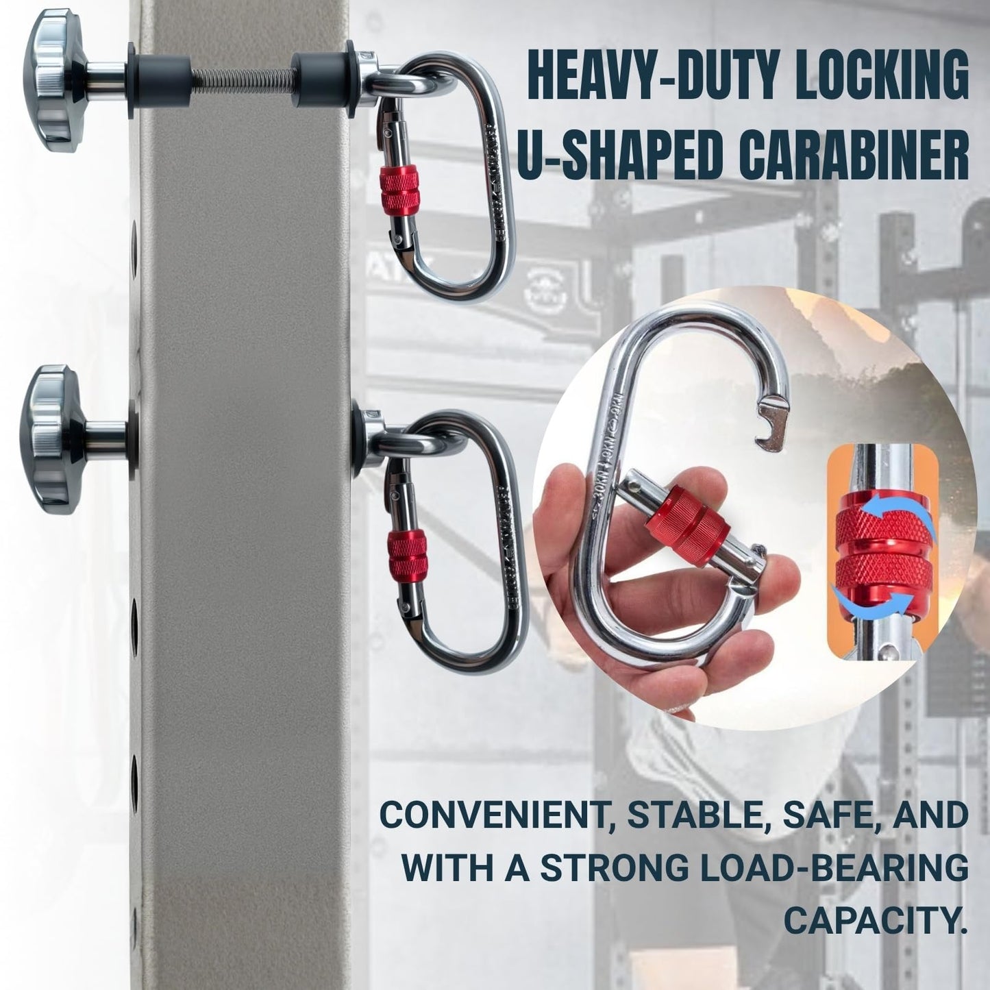 2pcs Power Rack Attachments,Fits 2"x2" & 3"x3" Frames (1/2" & 1" Holes) ,Squat Rack Attachments for Strength Training Equipment (Silver-Gray)