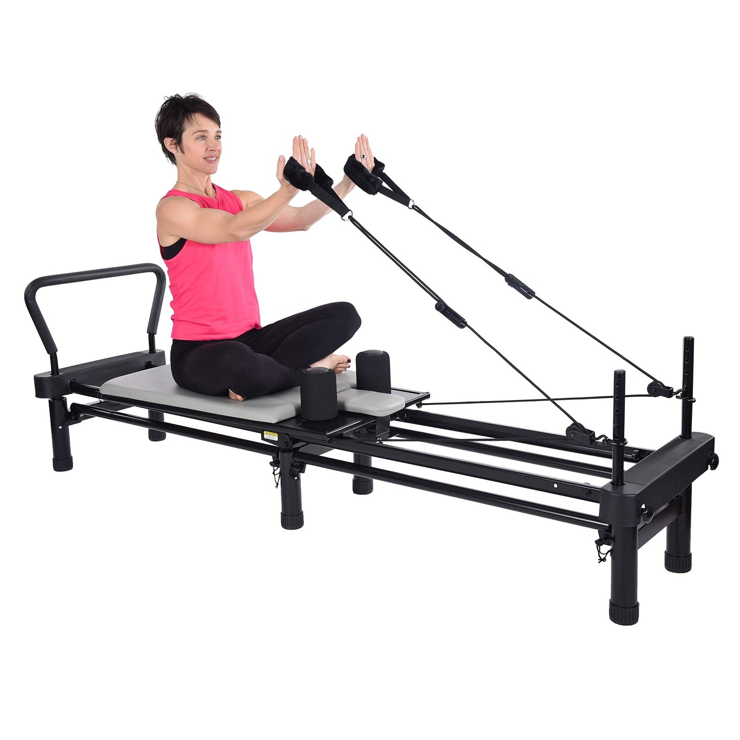 Stamina Pilates Reformer, Home Workout Equipment, AeroPilates 701 Premier, Gray - Portable Exercise Machine for Strength and Fitness Training - Multifunctional Gym Workouts for Men and Women