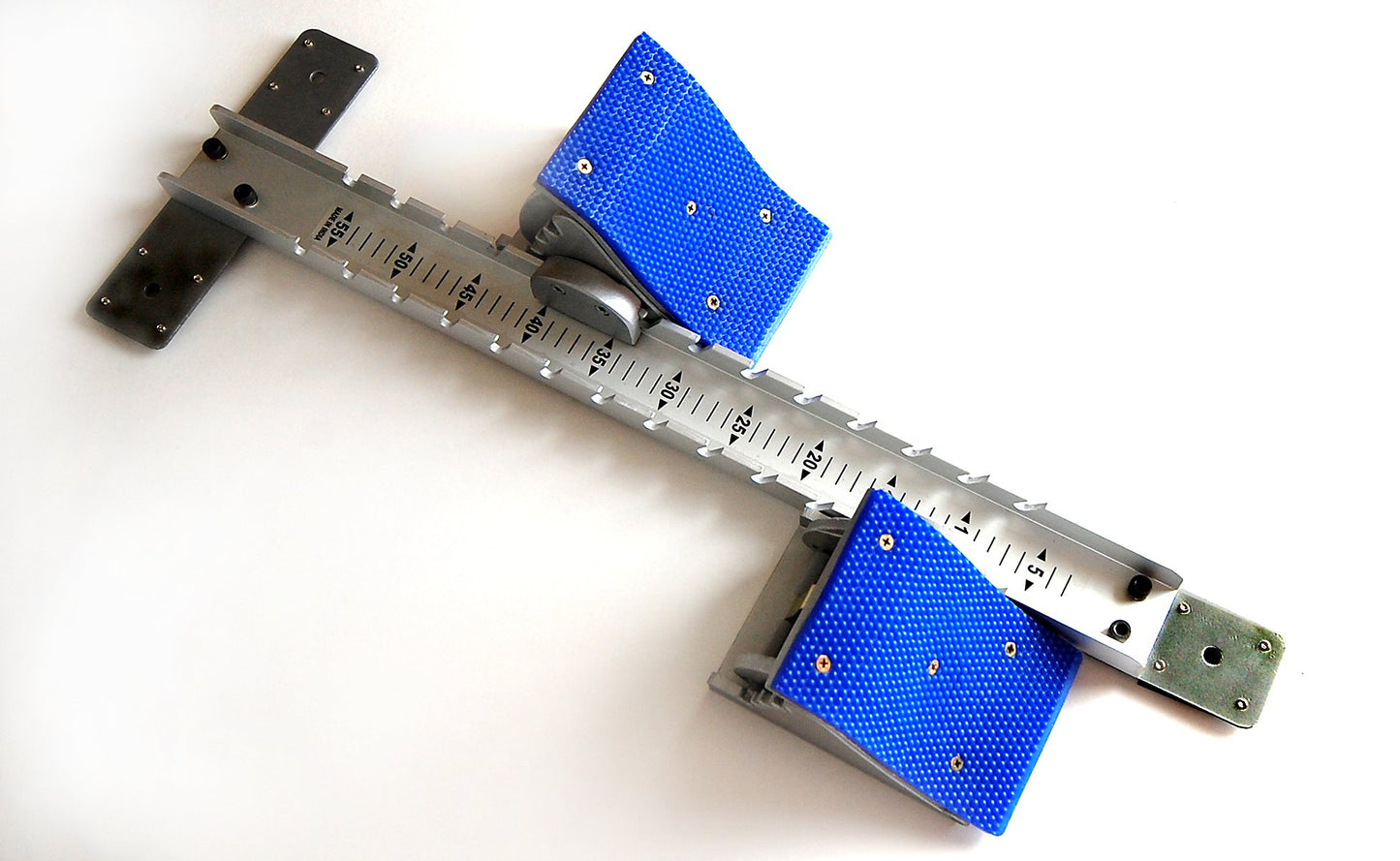 Track & Field Starting Block. Heavy Duty Without The Heavy. Lightweight Aluminum. 2 1/2 inch Center Rail. Four Pedal Angle Heights. Five inch Wide Pedal. Our Ten Year Warranty.