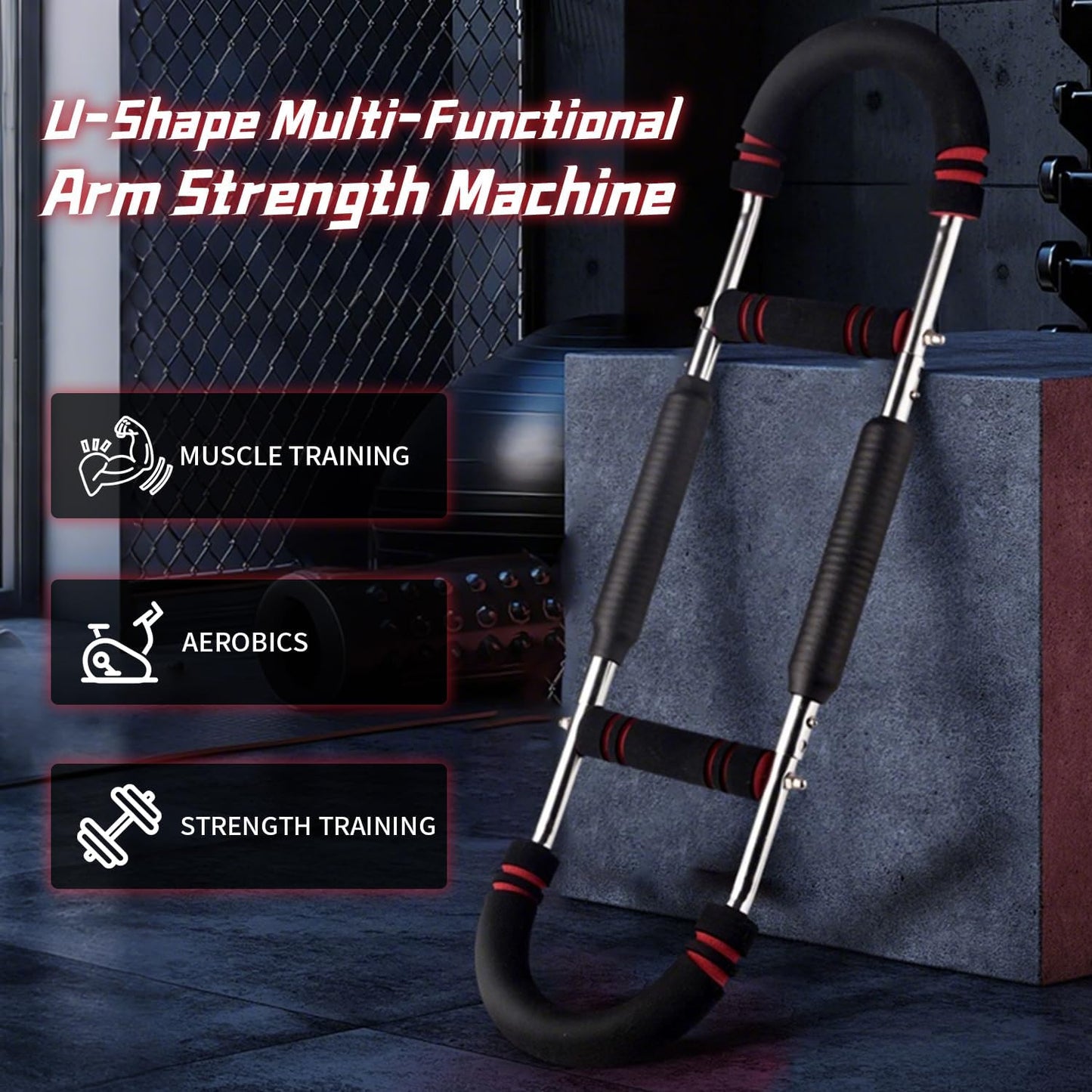 Twister Arm Trainer for Biceps, Chest & Core β Adjustable Resistance Arm Workout Equipment for Home Gym, Strength Training & Muscle Building (40-100 lbs Resistance)