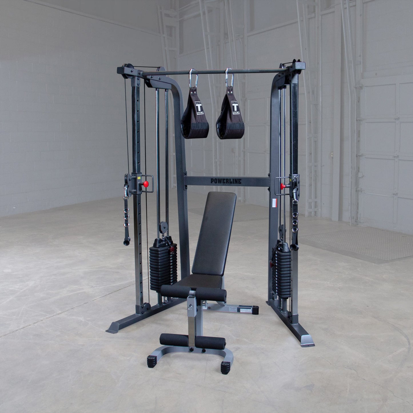 Body-Solid Powerline (PFT100) Cable Crossover Exercise Machine for Home & Commercial Gym, Functional Training Center with Dual 160lbs. Weights Stack for Cable Workout