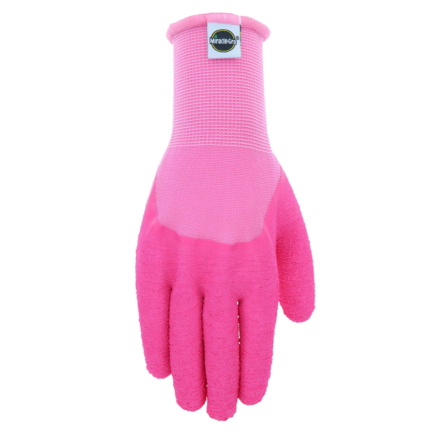 Miracle-Gro MG30852/WML Crinkle Latex Gloves – Medium-Large, 3/4 Latex Dipped Nylon Knit Shell Gloves with Textured Crinkle Grip