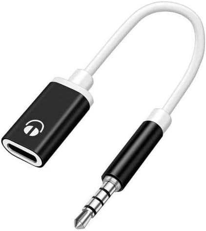 YuanHolumid 3.5mm MP3 Black Male to TypeC Female Audio Cable Cord Analog Cable Converter Earphone Adapter with Players