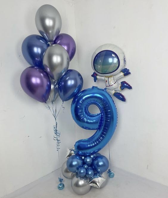 Number 90 Balloon by [Brand Name] - 40 Inch Navy Blue Birthday Decoration for 90th Celebration