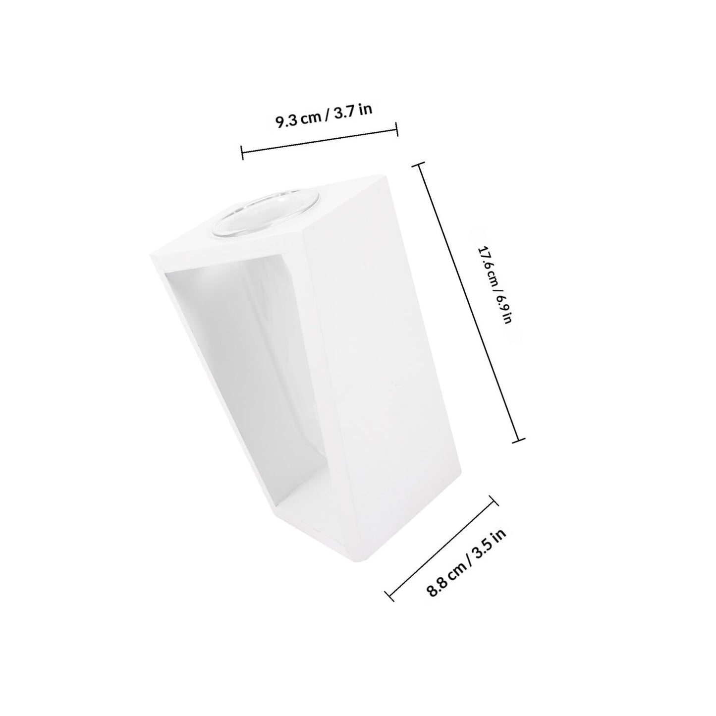 TOPPERFUN Test Tube Glass Planter with White Wood Rack, Small Hydroponic Vase for Indoor Plant Propagation and Home Décor, Creative Terrarium Tube for Succulents and Greenery