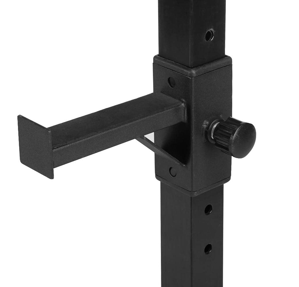 Yaheetech Pair of Adjustable Squat Rack Standard 44-70 Inch Barbell Rack, Solid Steel Squat Stands Bench Press Storage Home Gym Portable Dumbbell Stands