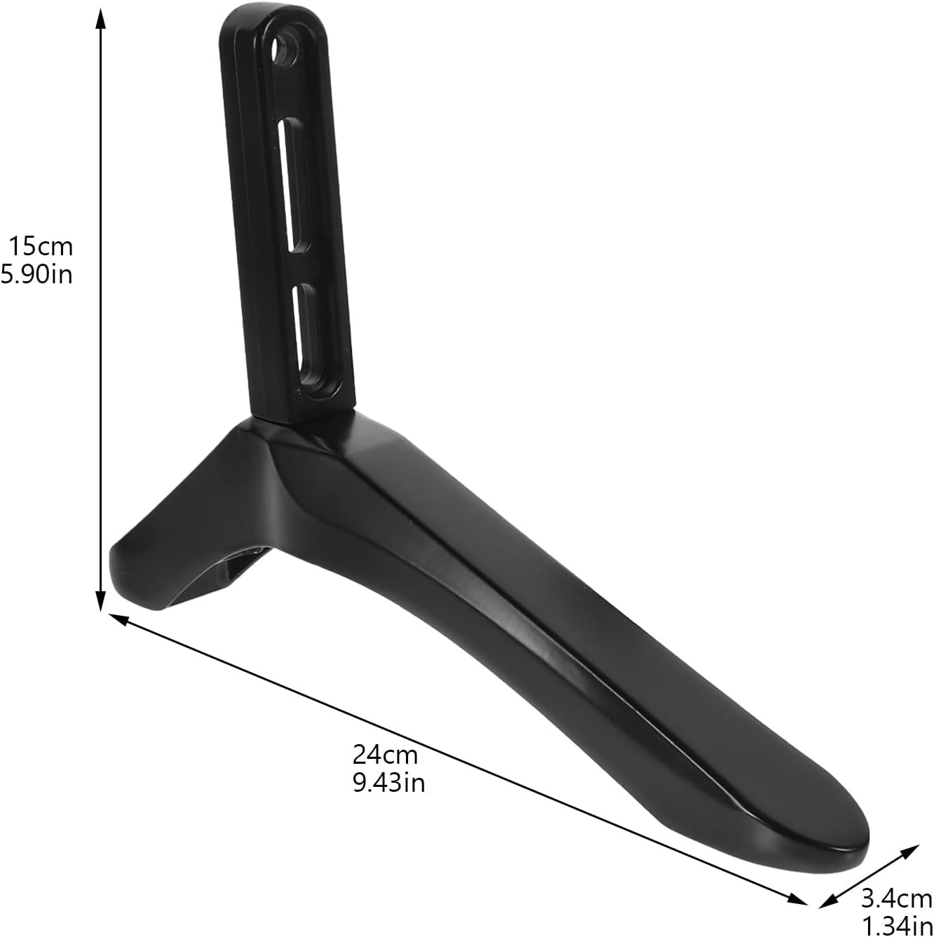 BESPORTBLE Replacement Tv Stand Base Pedestal with Screws Black Tabletop Tv Holder Bracket Suitable for Living Room