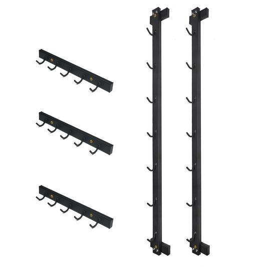 BLUSLM Wall Mounted Lat Pull Down Bar Organizer with Hooks, Home Gym Storage Rack for Lat Pulldown Attachments, Cable Attachments Rack for Gym Accessories (Cable Attachment Rack2)
