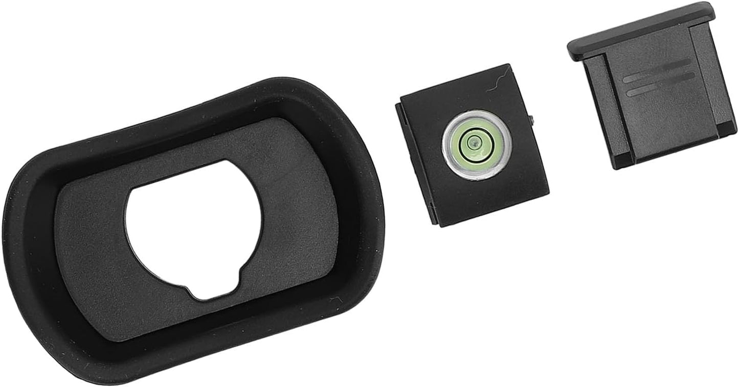 WIHFHGZ Set 3 GFX100II XH2S T5 Camera Viewfinder Eye Cup Pcs, Silicone and ABS Eyecup with Hot Shoe Cover and Bubble
