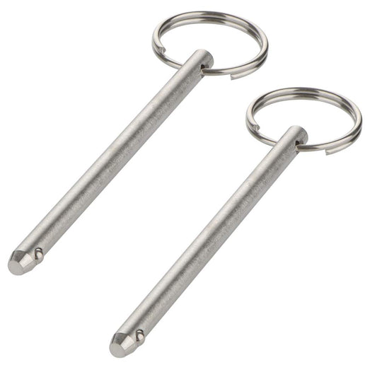 2 Pack Quick Release Pin, Diameter 0.236"(6mm), Overall Length 4.7"(120mm), Usable Length 4.13"(105mm), Full 316 Stainless Steel, Bimini Top Pin, Marine Hardware