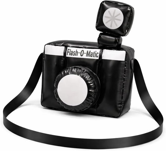 Vaulted Skulls & Co 10H 7.5W 5.5D Inches Inflatable Camara | Large Inflatable Clown Camera | Paparazzi & Photobooth
