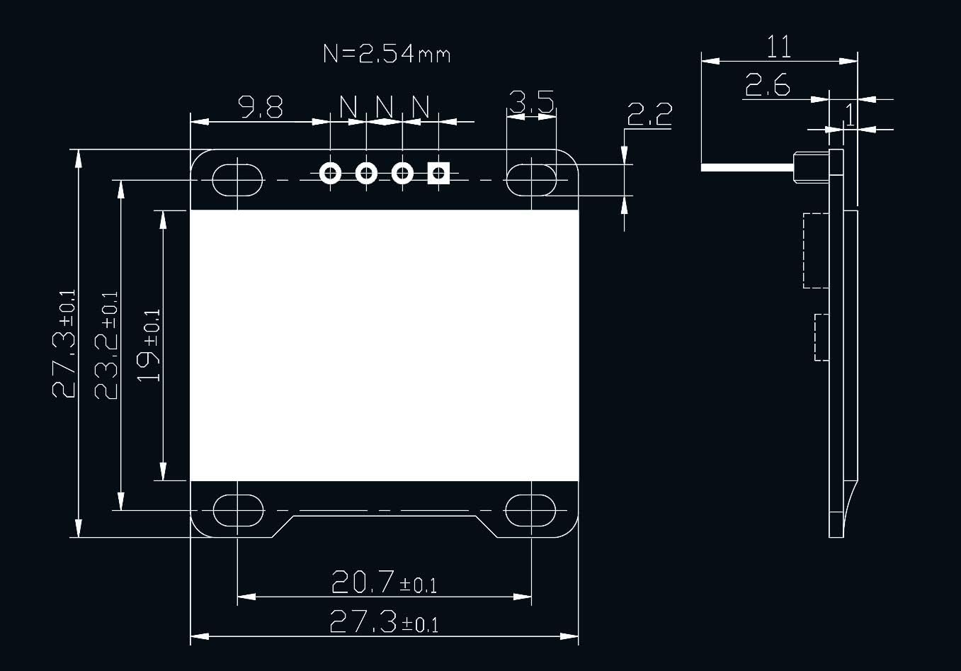 DIYmall 0.96 Inch I2C 128x64 SSD1306 51 Msp420 STIM32 (Pack 2pcs) Blue Yellow OLED Display Module Serial IIC Screen