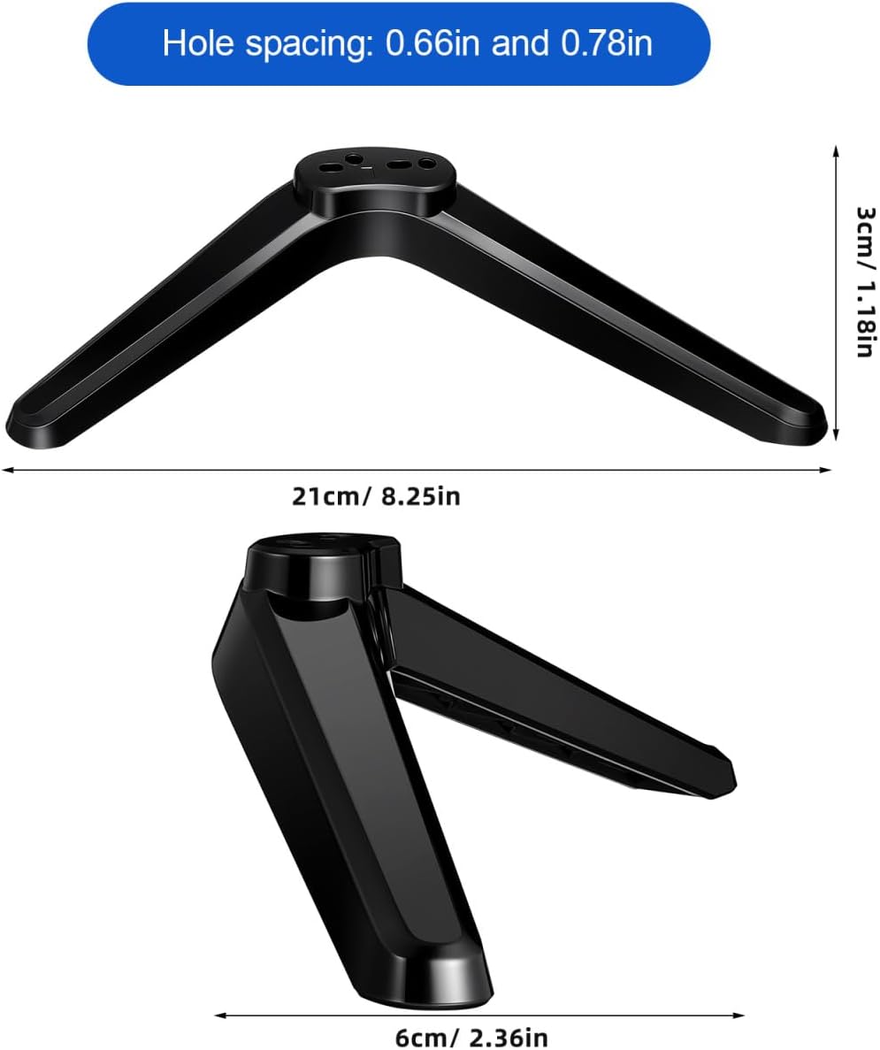 SEWACC 2pcs 32-55 Inch Universal Tv Stand Legs Replacement with Screws, Tabletop Tv Base Pedestal Feet for Tvs, Monitor