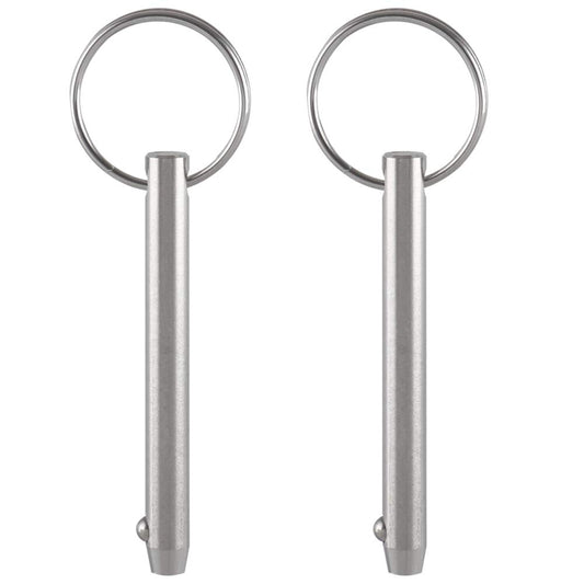 2 Pack Quick Release Pins, Diameter 5/16"(8mm), Usable Length: 2-1/4"(57mm), Full 316 Stainless Steel, Bimini Top Pin, Marine Hardware, All Parts are Made of 316 Stainless Steel