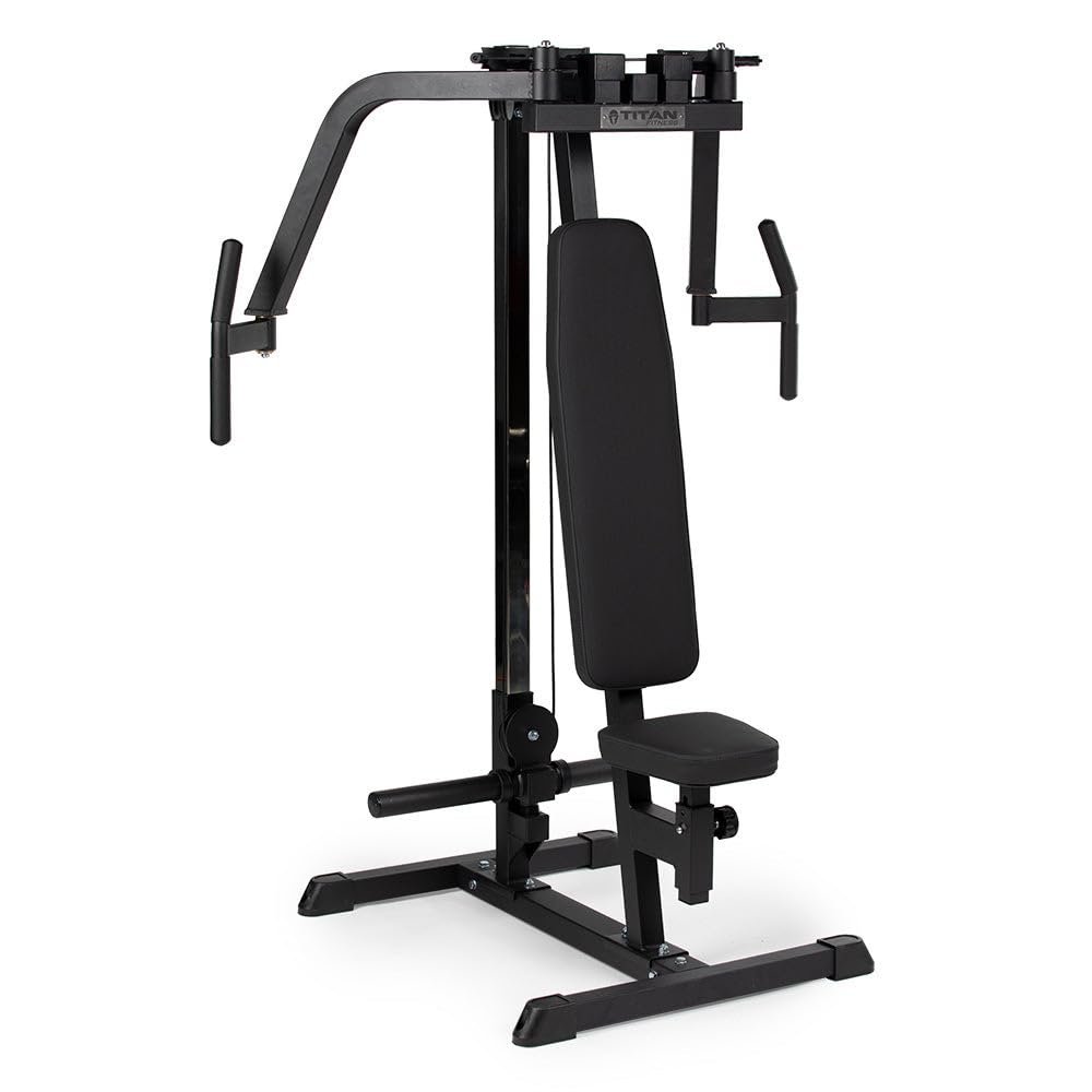 Titan Fitness Plate-Loaded PEC Fly and Reverse Delt Machine, Rated 300 LB, Upper Body Specialty Machine, Chest, Back, and Shoulder Training