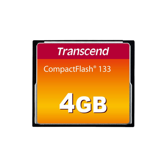 Transcend CF133 4GB, 30MB/s, MLC 4 TS4GCF133 CompactFlash Memory Card Up to DSLRs Camera Card, NAND Flash, ECC, Support