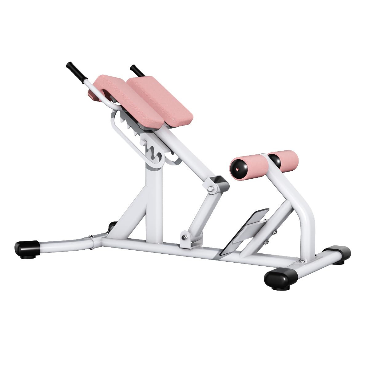 Roman Chair, Hyperextension Bench for Waist, Gym Back Extension Machine Heavy-Duty 300 kg (660 lbs) Weight Capacity, Adjustable(PINK)
