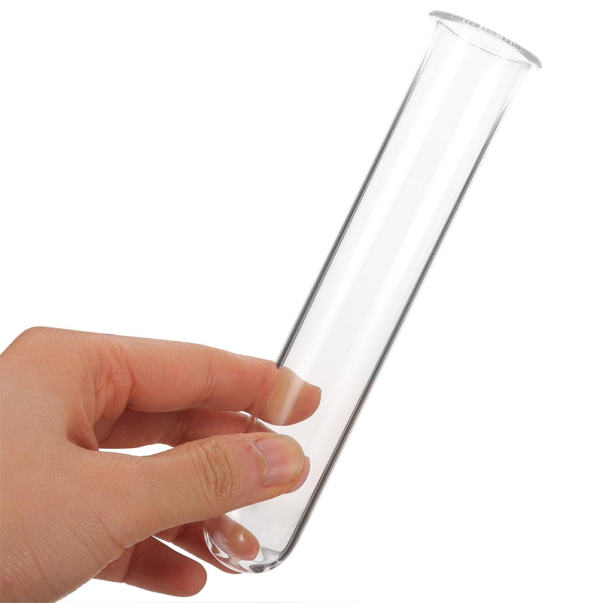 OUNONA 4pcs Hydroponic Glass Test Tube Vases 2.5x3x18cm Plant Propagation Holder for Desktop Terrarium and Home Décor