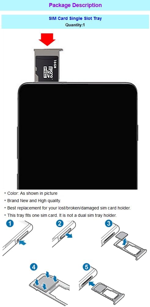 AceSoft 13 Substitutable Upgraded Excellent Standard Dual SIM Card Tray Holder + SIM Card Ejection Pin Compatible