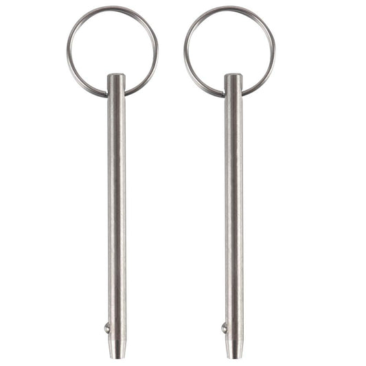 2 Pack Quick Release Pin, Diameter 0.197"(5mm), Overall Length 3"(76mm), Usable Length 2.4"(61mm), Full 316 Stainless Steel, Bimini Top Pin, Marine Hardware