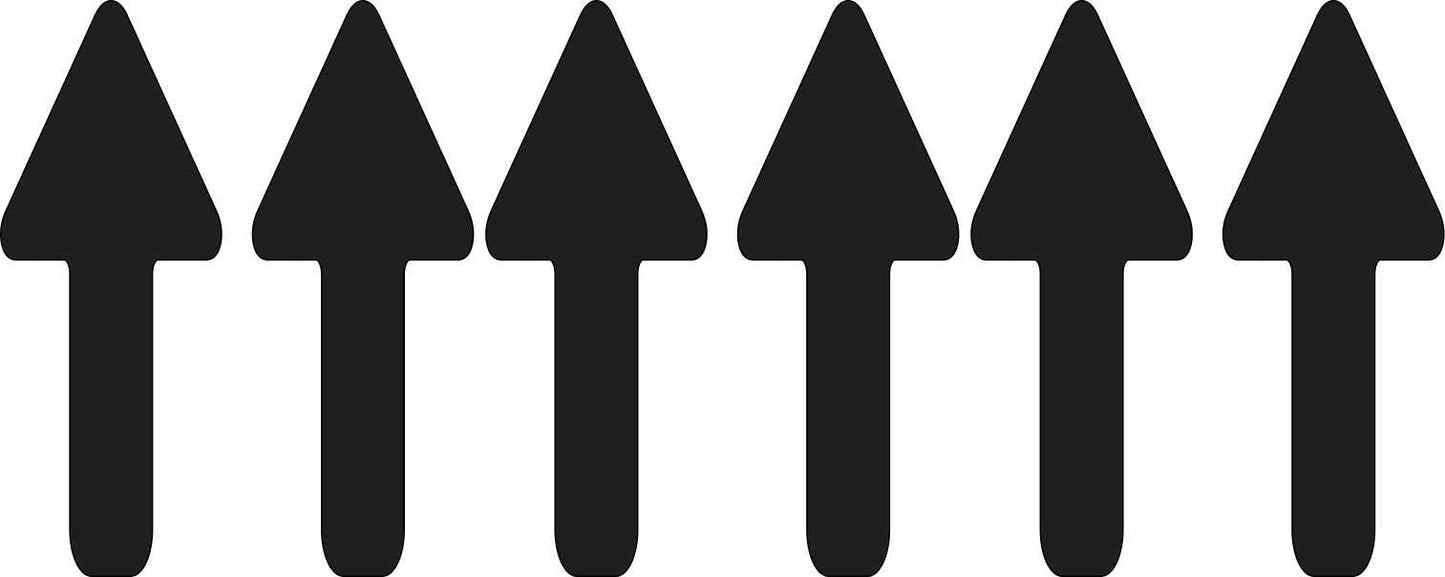 StickerTalk Arrow Vinyl Stickers, 1 Sheet of 6 Stickers, 0.75 inch by 2 inches Each