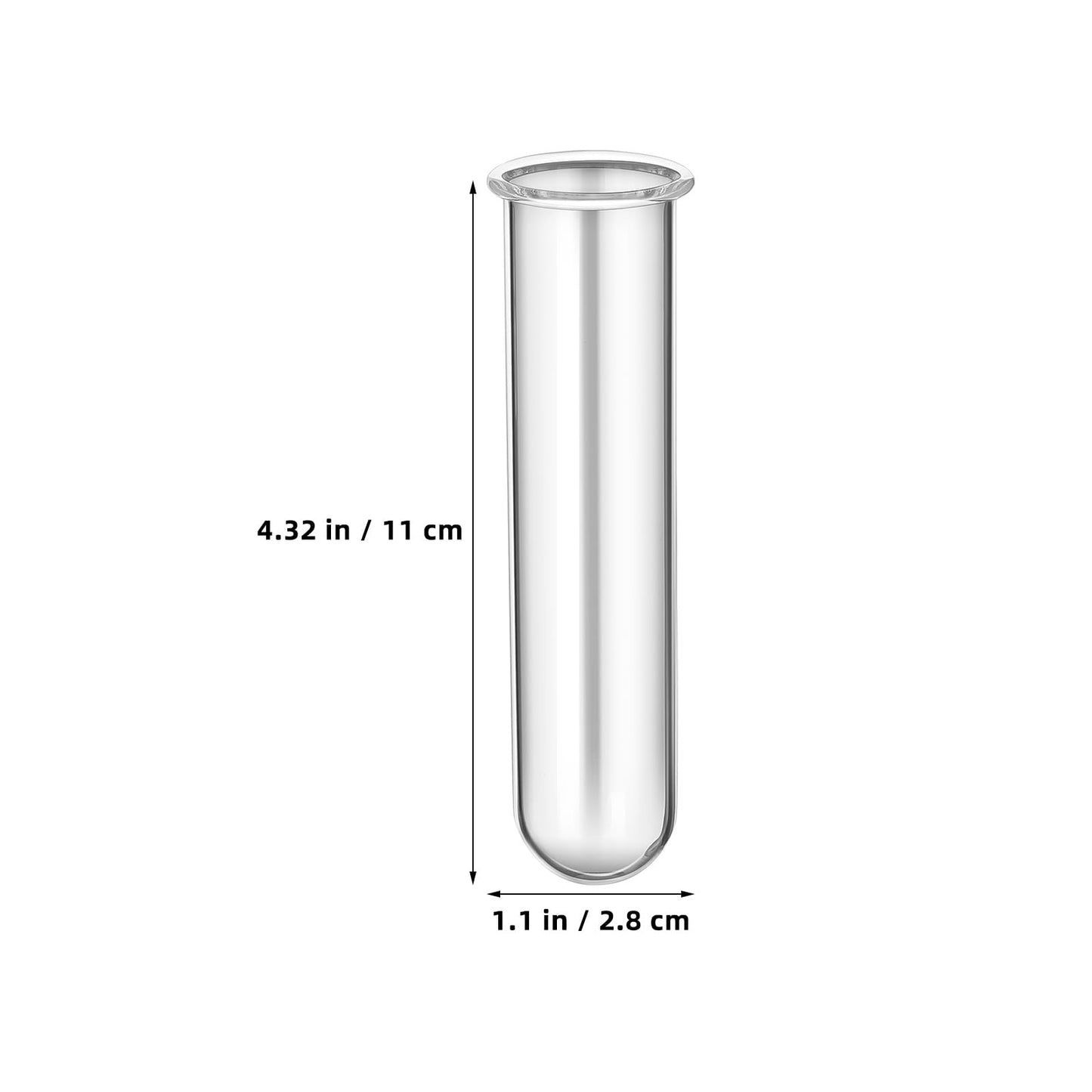 Veemoon Glass Test Tube Vase Propagation Station 5pcs 2.5x3x11cm Hydroponic Plant Terrarium Tubes for Home Decor and Office Display
