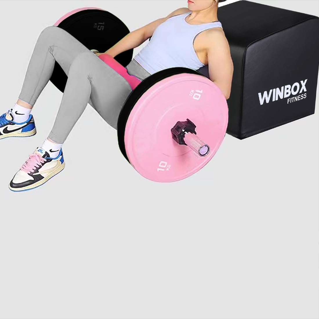 WINBOX Hip Thrust Machine, Workout Box for Hip Thrust, Core & Ab Strength Training, Leg Glute Workout Equipment for Home and Gym