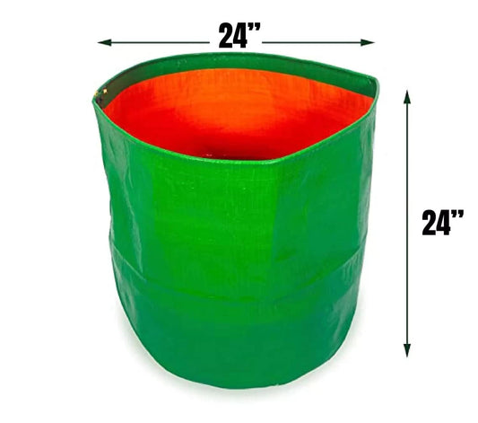 Plant Grow Bags ( 24x24 inch,) Reusable Fabric Grow Bags for Plants – Breathable & Durable Garden Pots for Vegetables, Herbs, and Flowers – Perfect for Indoor/Outdoor Use ( Pack of 6, Green Color )