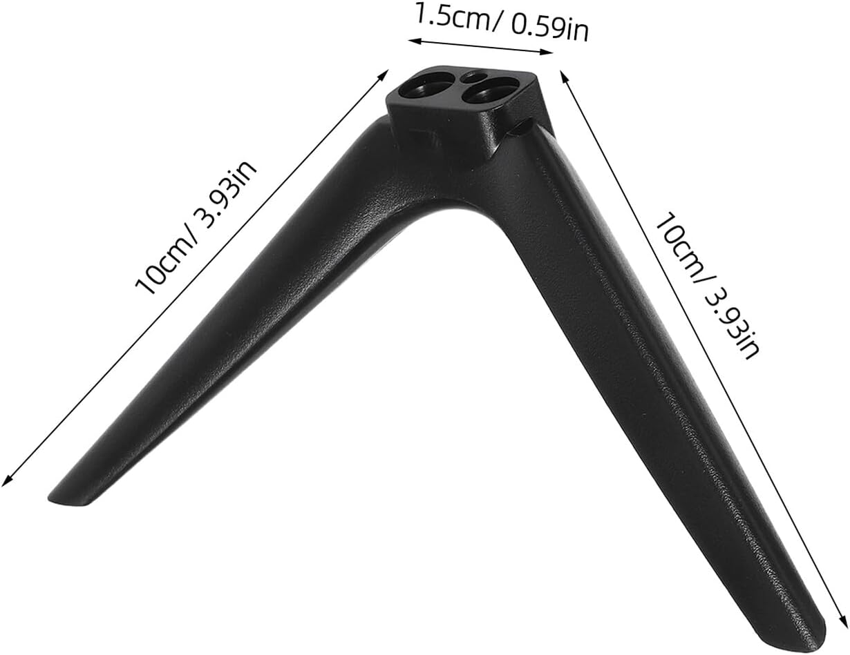 FOYTOKI 15mm Tabletop Television Stand Bracket with Dual-Hole Plastic Legs, No-Drill Stable Tv Support Base Compatible