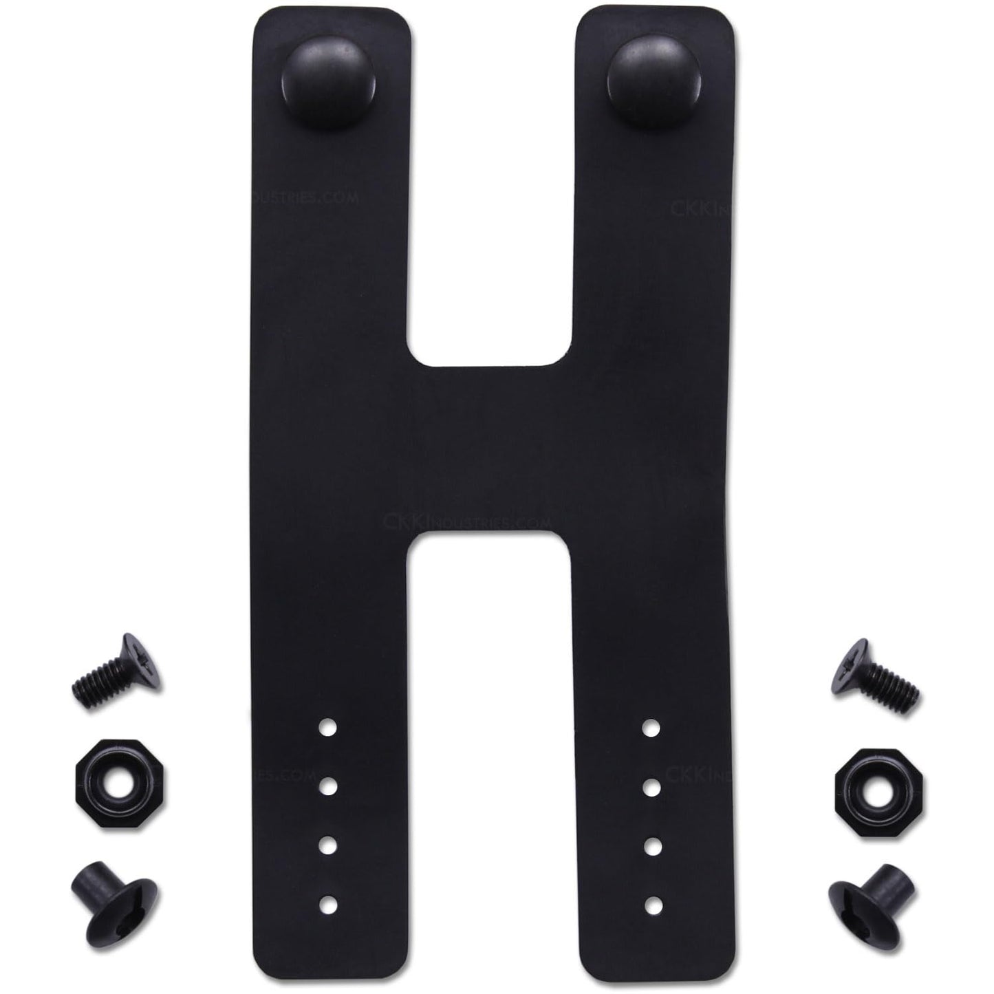 IWB Double Belt Loop - Heavy Duty Rubber – Black w/Pull-The-Dot Snaps/Durable Caps & Mounting Hardware - Belt Loop for IWB Carry - (Fit 1.25-2.00 Inch Belts (Adjustable)