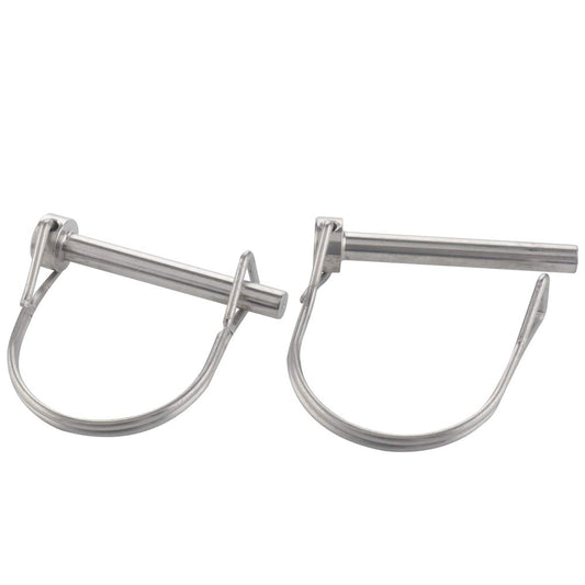 2 Pack Safety Coupler Pin 1/4" x 1.97"(6.3mm x 50mm), Full Marine Grade 316 Stainless Steel Heavy Duty Shaft Locking Pin