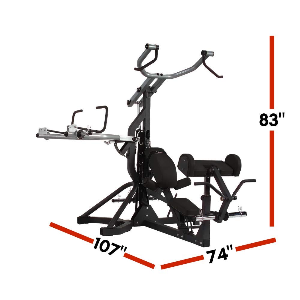 Body-Solid (SBL460) Free-Weight Olympic Leverage Flat Incline Decline Machine without Bench, Arm & Leg Strength Training Functional Exercise Workout Station