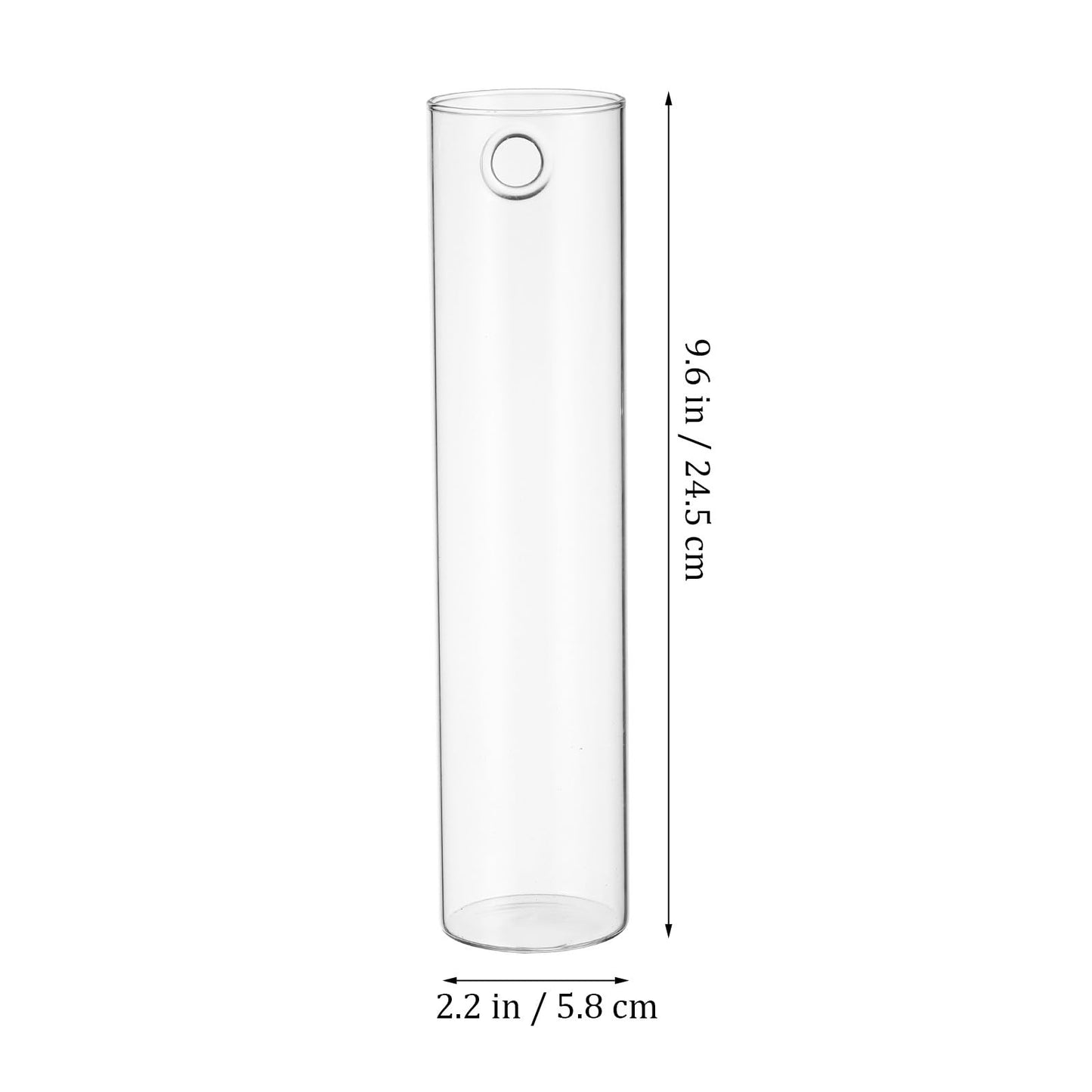 GLEAVI Wall Mounted Flower Vase Set 2pcs Large Cylinder Glass Tubes Hanging Wall Planter for Indoor Plants Home Décor Terrarium Holder