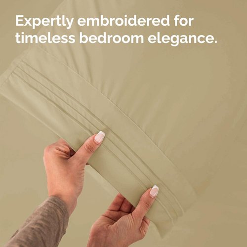 King Pillow Cases Set of 4 | Ultra Soft Hotel Quality Covers - Cozy, Wrinkle-Free & Fade Resistant - Beige