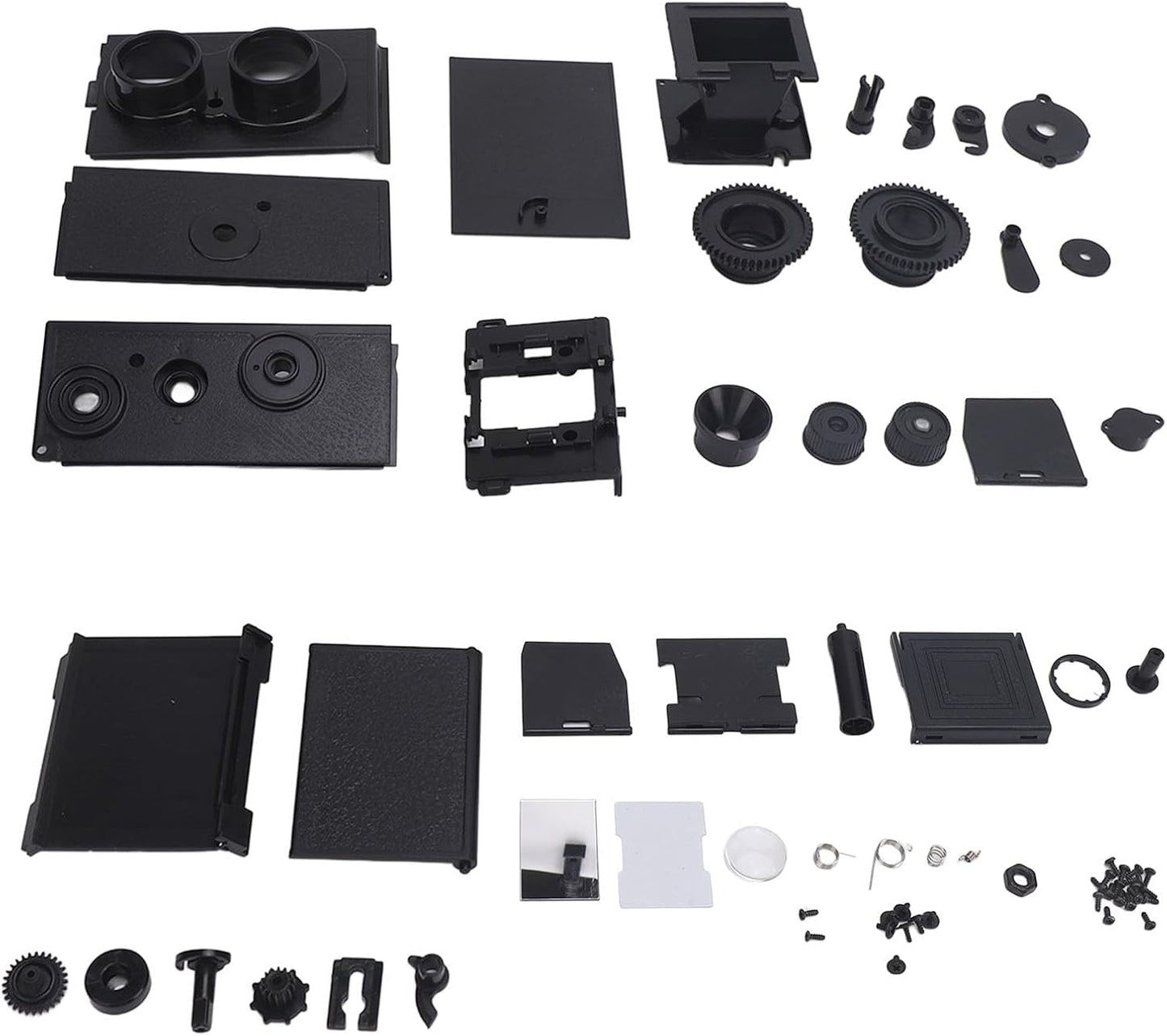 lvifloae 35MM 47mm 135 DIY TLR Twin Lens Reflex Film Camera Classic Retro DIY Assembly Kit with Dual Lenses for Film