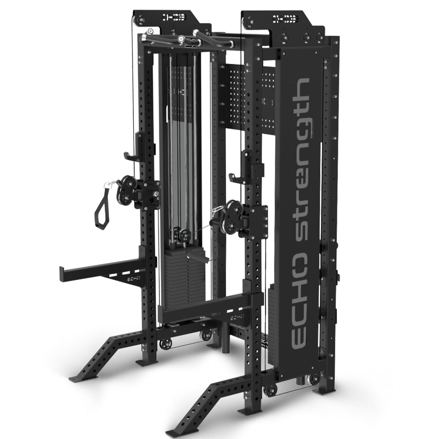 Commercial Functional Trainer Cable Machine with Dual Weight Stacks Power Cage Squat Rack Cable Crossover Exercise Machine with Pulley System All in One Home Gym Systems, Functional Trainer(Model A)