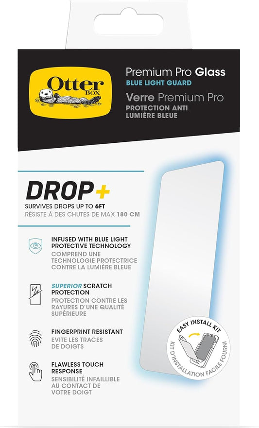 15 OtterBox iPhone Pro MAX (Only) Premium Pro Screen Protector, Filters Blue Light, Precision Fit, Easy Installation