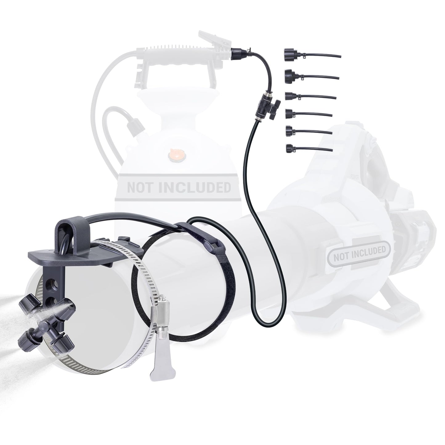 Pesticide Sprayer - Insecticide and Mosquito Mister System - Pest Control System for Fleas, Ticks, and Mosquitos - Mist-PRO Universal Adapter Kit